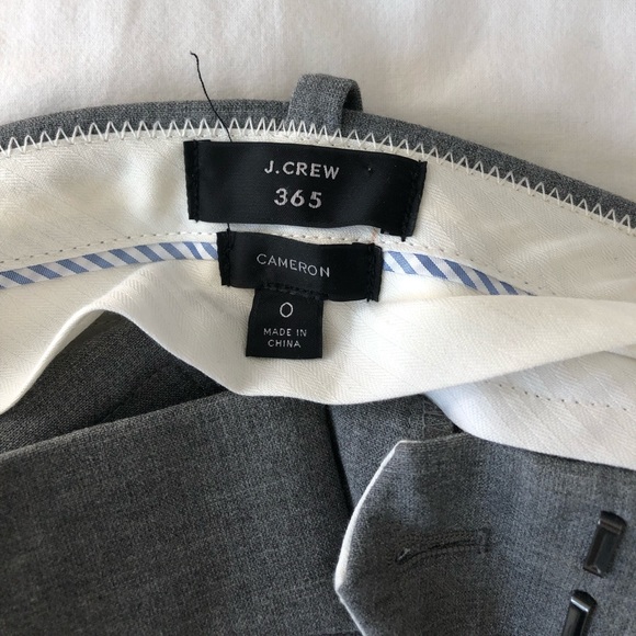NWOT Jcrew Cameron slim cropped pants gray size 0 - Picture 4 of 6